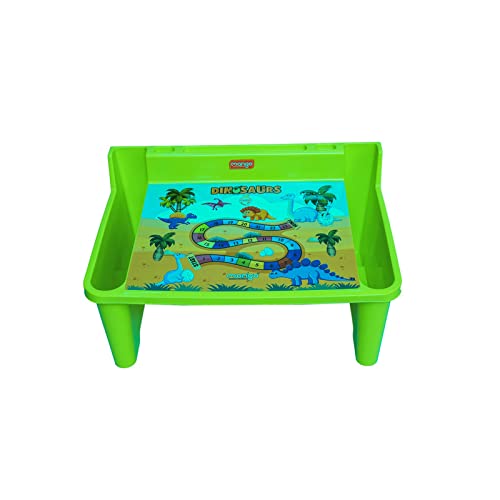 Mango Study Table | Play | Desk |Kinder Snakes| Plastic Chair with Cup Holder(Citrus Green)