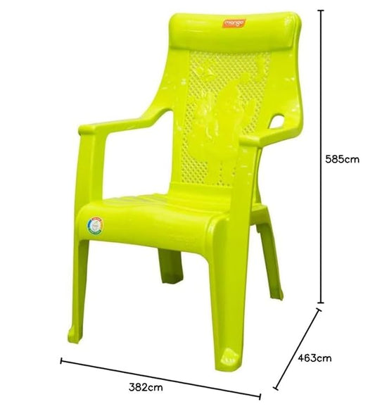 Santa Baby Plastic Chair with Arm, Tiny and Compact, Sturdy & Durable Material (Citrus Green)