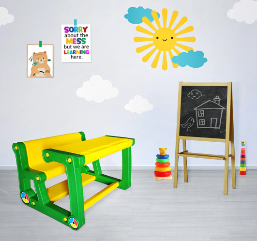 A stylish but tough dual desk for kids