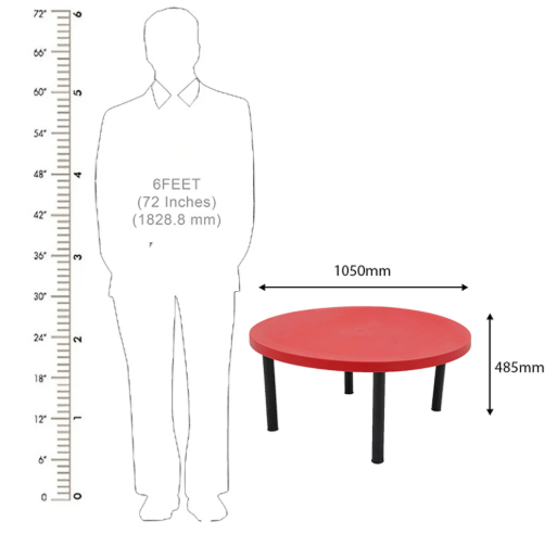 Designed Blow Moulded round Shaped Table