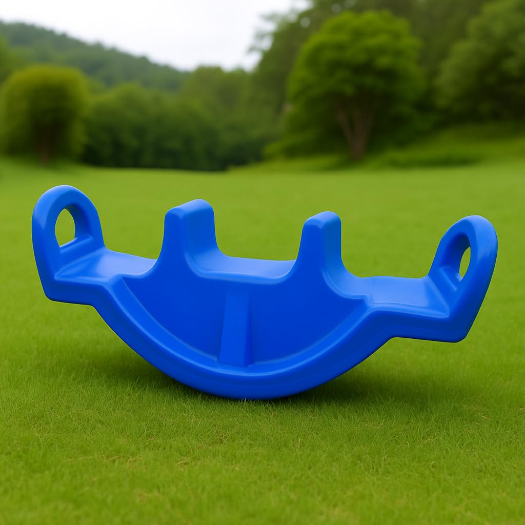 See Saw Rocker for Kids - Plastic See Saw Jumbo Rocker for Indoors and Outdoors - Perfect Toy for Boys and Girls of Age 1-8 Years - Dimesnsions: 118 X 32 X 45 Cm (Blue), 1 Count