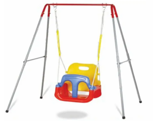 Adjustable Stand Alone Swing For KIds  (Multicolor)