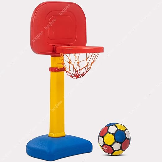 Multi Activity Sports Basketball for Kids & Outdoor & Indoor Games for Kids & Adjustable Basketball Set Toys with Ball & Multicolor Toys Kid Basket Ball for Babies