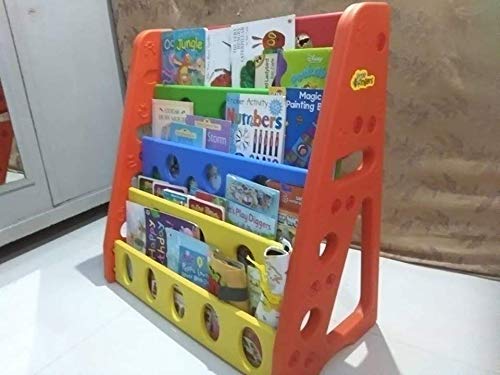 Little Fingers Plastic Book Shelf Magazine Holder for School/Office/Reception Living Room Furniture : Toys for Play School