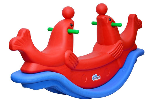 Little Fingers Rocker for Kids - Plastic See Saw Ride on Toy - for Indoors and Outdoors - for Boys and Girls Color May Vary (Dolphin 3 Way Rocker)