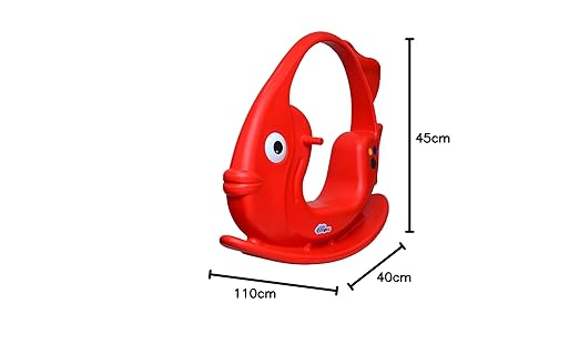 Little Fingers Rocker for Kids - for Indoors and Outdoors - for Boys and Girls Color May Vary (Fish Rocker)