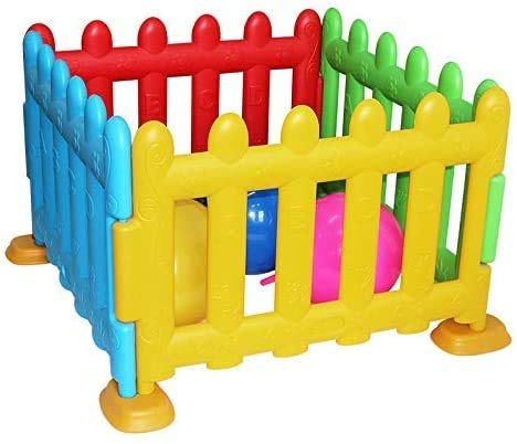 Little Fingers Safety Fence Guards and Gates(Box of 4 Pieces)- Play Junction, Multicolor