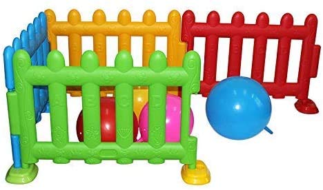 Little Fingers Safety Fence Guards and Gates(Box of 4 Pieces)- Play Junction, Multicolor