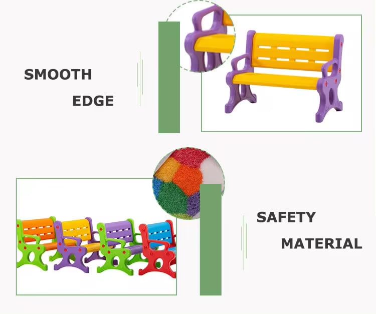 Little Fingers School Kids Plastic Bench(Color May Vary) -1 pc, 48 * 60 * 80 Centimeter