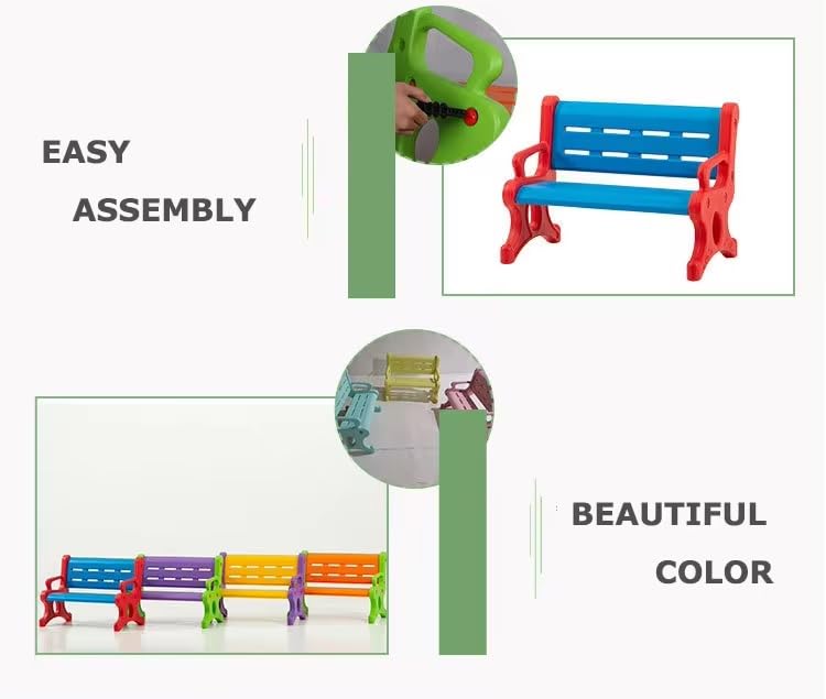 Little Fingers School Kids Plastic Bench(Color May Vary) -1 pc, 48 * 60 * 80 Centimeter
