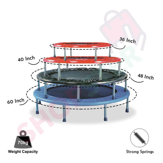 Mini Trampoline for Kids & Adults Bounce, Workout Indoors & Outdoors, for Safe Jumping Exercise, Fitness, Sport (36 Inch)