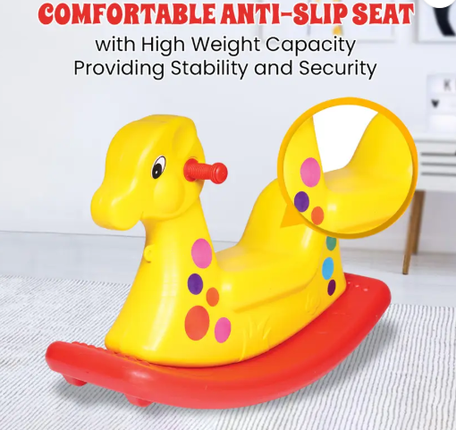 Giraffe Ride-On Toy for Kids | Toddler Baby Rocker Toys Scooter Non Battery Operated Ride On  (Yellow)