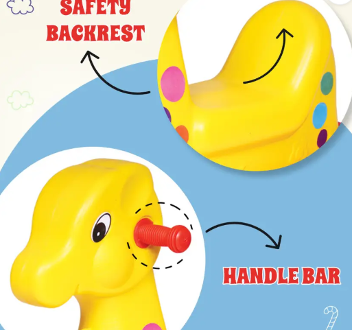 Giraffe Ride-On Toy for Kids | Toddler Baby Rocker Toys Scooter Non Battery Operated Ride On  (Yellow)
