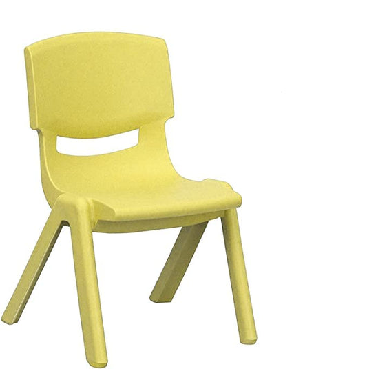 Plastic Kids Chair || Strong & Durable Chair for Kids || Virgin Material Kids Chairs for 2 to 5 Years || Portable Kids Chair for 1 Year+ || Chairs for Kids Sustain Upto 100 kg (Cadmium Yellow)