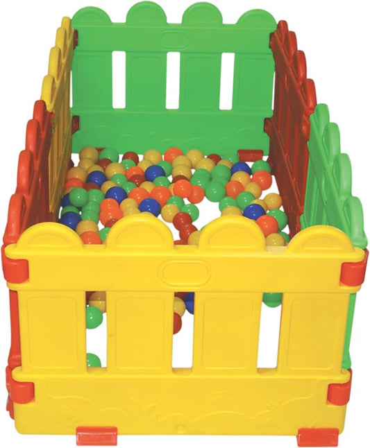 Playgro Castle Sports Junction 6 Panel Playard for Kids & Toddlers | Smart Folding & Portable Activity Centre Play Yard Fence for Kids | Safe Playground Yard for Home, Indoor & Outdoor