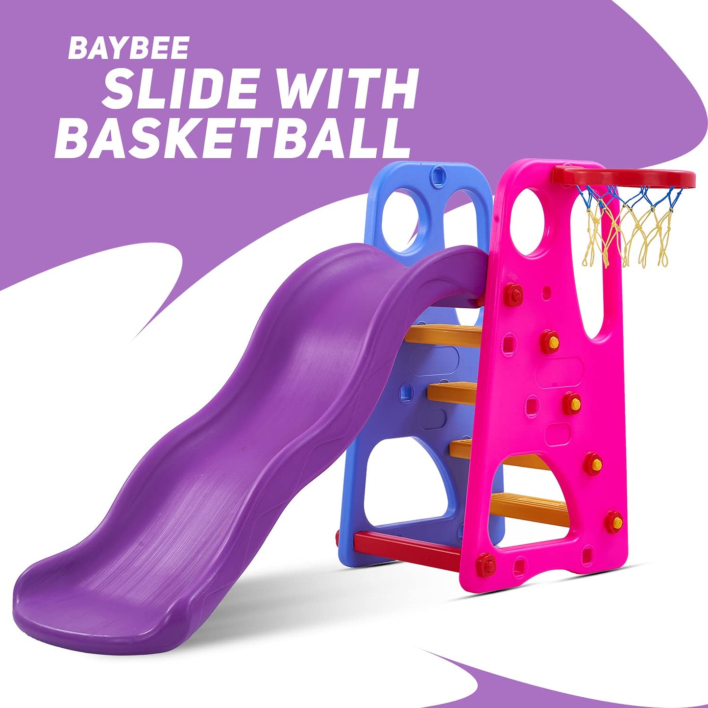 Super Senior Baby Slide for Kids & Babies Slide | Garden and School Toy Home Slides Indoor/Outdoor Slider for Childrens, Purple Blue