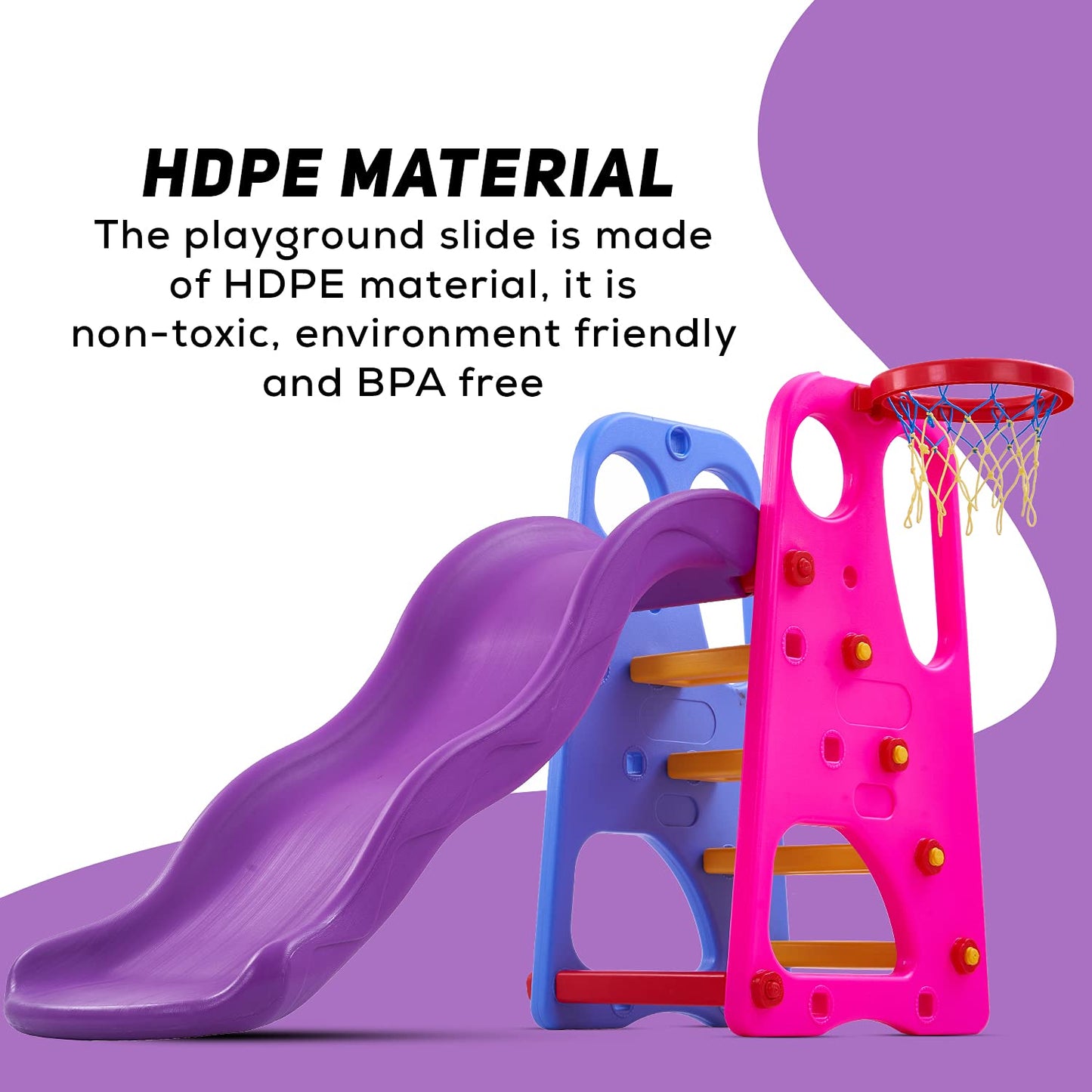 Super Senior Baby Slide for Kids & Babies Slide | Garden and School Toy Home Slides Indoor/Outdoor Slider for Childrens, Purple Blue