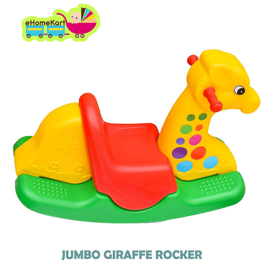 Rocker for Kids - Multi-Color Plastic Giraffe Ride-on Toy - Perfect for Indoors and Outdoors - for Boys and Girls (84 x 31 x 46 cm (Giraffe Rocker)