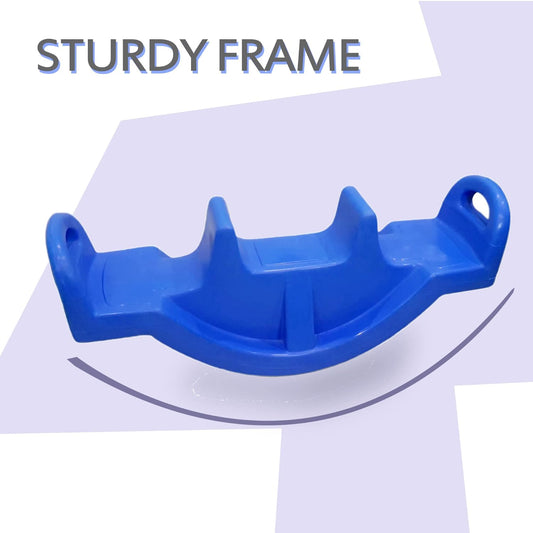 See Saw Rocker for Kids - Plastic See Saw Jumbo Rocker for Indoors and Outdoors - Perfect Toy for Boys and Girls of Age 1-8 Years - Dimesnsions: 118 X 32 X 45 Cm (Blue), 1 Count