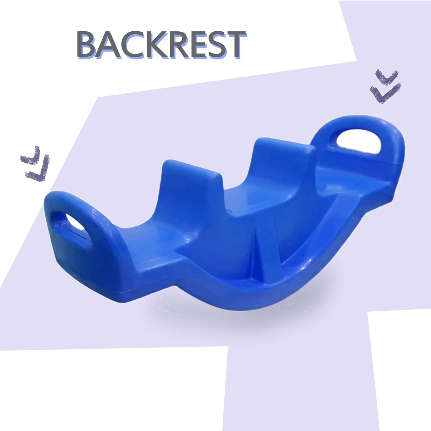 See Saw Rocker for Kids - Plastic See Saw Jumbo Rocker for Indoors and Outdoors - Perfect Toy for Boys and Girls of Age 1-8 Years - Dimesnsions: 118 X 32 X 45 Cm (Blue), 1 Count