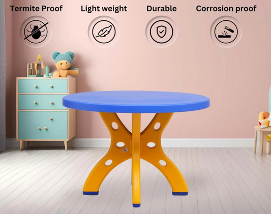 Stylish round shaped blow moulded table for kindergartens