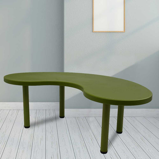 Stylish semi-circular moon shaped blow moulded table